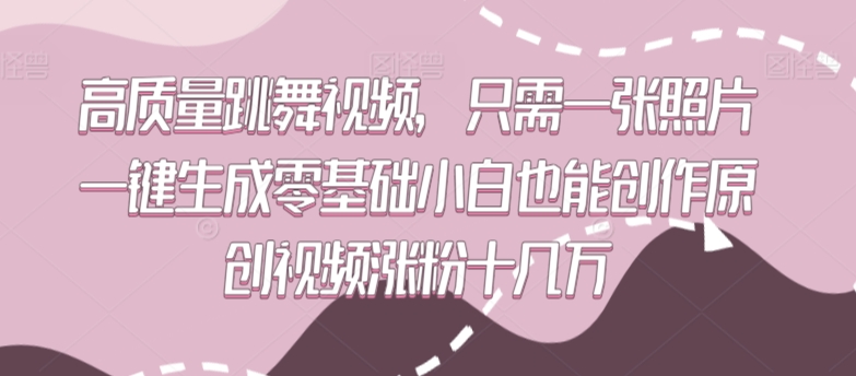 高质量跳舞视频，只需一张照片一键生成零基础小白也能创作原创视频涨粉十几万【揭秘】-猫哥网资源库