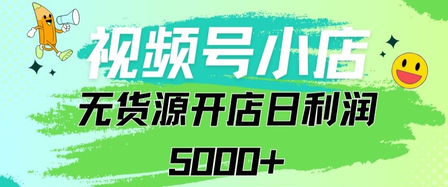 视频号无货源小店从0到1日订单量千单以上纯利润稳稳5000+【揭秘】-猫哥网资源库