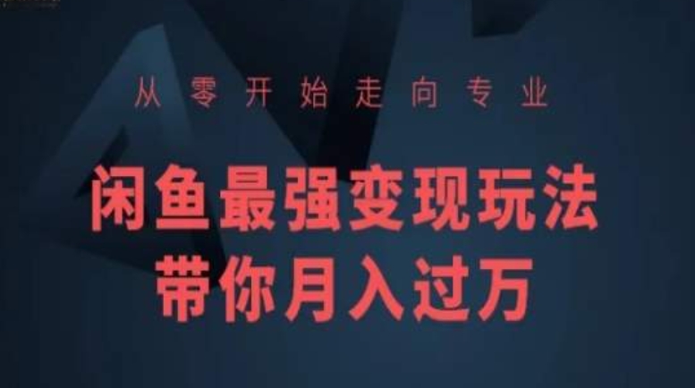从零开始走向专业，闲鱼最强变现玩法带你月入过万-猫哥网资源库