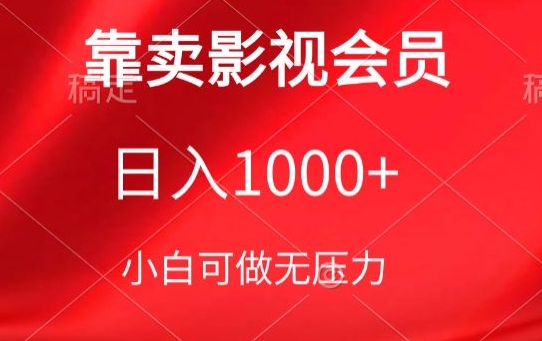 靠卖影视会员，日入1000+，落地保姆级教程，新手可学【揭秘】-猫哥网资源库