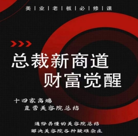 总裁新商道(美业老板必修课)，通俗易懂的美容院总结，解决美容院各种疑难杂症-猫哥网资源库
