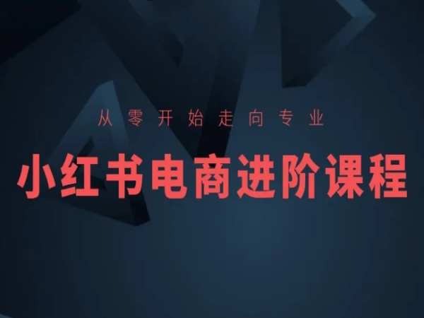 从零开始走向专业，小红书电商进阶课程-猫哥网资源库
