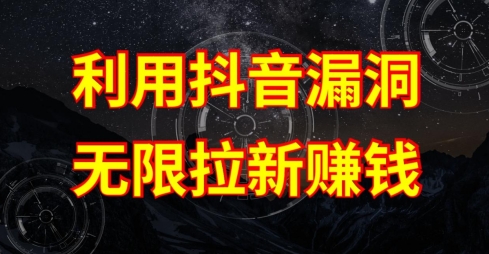利用抖音链接漏洞，无限拉新赚钱【漏洞原理+操作流程】【揭秘】-猫哥网资源库