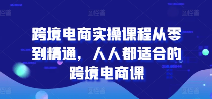 跨境电商实操课程从零到精通，人人都适合的跨境电商课-猫哥网资源库