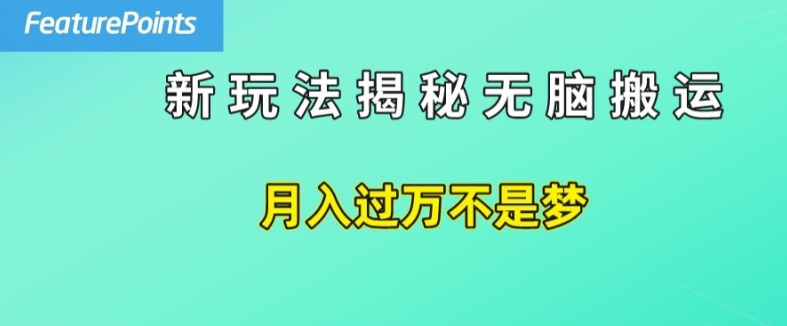 简单操作，每天50美元收入，搬运就是赚钱的秘诀【揭秘】-猫哥网资源库