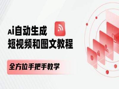 AI自动生成短视频和图文课程，全方位手把手教学-猫哥网资源库