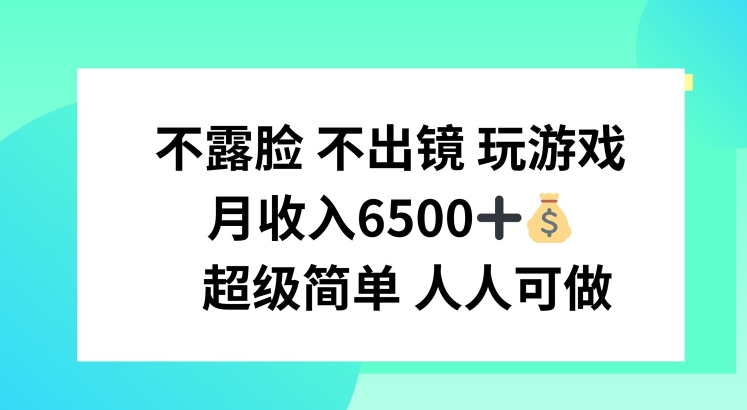 不露脸 不出境 玩游戏，月入6500 超级简单 人人可做【揭秘】-猫哥网资源库