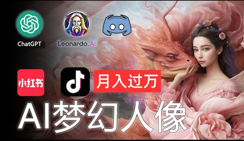 AI摄影梦幻人像：零基础也能月入过万的秘密【揭秘】-猫哥网资源库