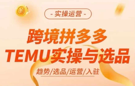 跨境拼多多TEMU实操与选品，多多temu跨境选品运营实操-猫哥网资源库