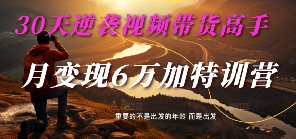 30天逆袭视频带货高手，单月变现6万加特训营-麦子甜-猫哥网资源库