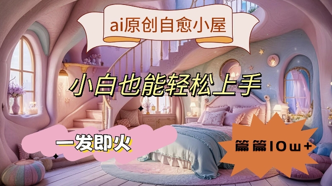 ai原创治愈小屋，小白也能轻松上手，一发即火，篇篇10w+【揭秘】-猫哥网资源库