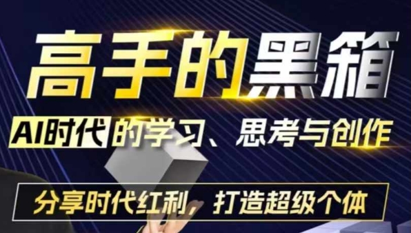 高手的黑箱：AI时代学习、思考与创作-分红时代红利，打造超级个体-猫哥网资源库