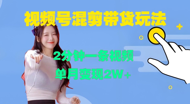 视频号混剪玩法，2分钟一条视频，单月变现2W+【揭秘】-猫哥网资源库
