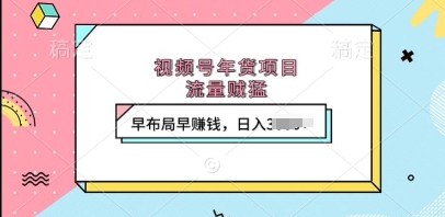 视频号年货项目，流量贼猛，早布局早挣钱，日入上k【揭秘】-猫哥网资源库