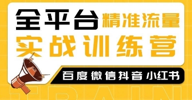 全平台精准流量实战训练营，百度微信抖音小红书SEO引流教程-猫哥网资源库
