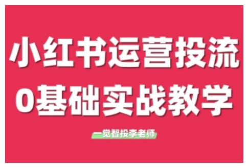 小红书运营投流，小红书广告投放从0到1的实战课，学完即可开始投放-猫哥网资源库