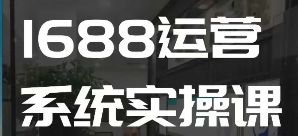 1688高阶运营系统实操课，快速掌握1688店铺运营的核心玩法-猫哥网资源库