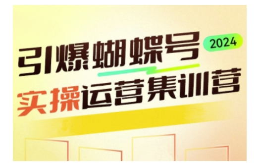引爆蝴蝶号实操运营，助力你深度掌握蝴蝶号运营，实现高效实操，开启流量变现之路-猫哥网资源库