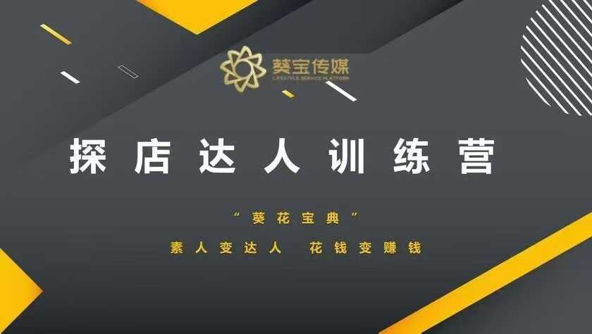 探店达人训练营，素人变达人，花钱变赚钱-猫哥网资源库