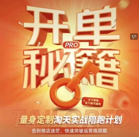 淘宝开单秘籍PRO，量身定制淘天实战陪跑计划，告别做店迷茫、快速突破运营瓶颈期-猫哥网资源库