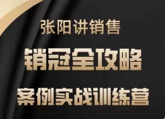 张阳讲销售实战训练营，​案例实战训练，销冠全攻略-猫哥网资源库