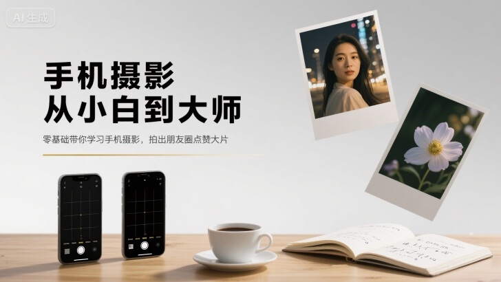手机摄影从小白到大师，零基础带你学习手机摄影，拍出朋友圈点赞大片-猫哥网资源库
