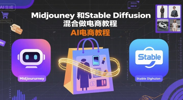 Midjourney和Stable Diffusion混合做电商教程-ai电商教程-猫哥网资源库