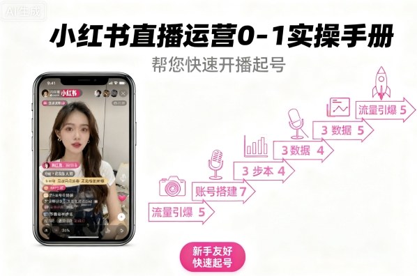 小红书直播运营0-1实操手册，帮您快速开播起号-猫哥网资源库