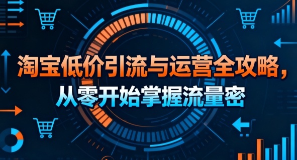 淘宝低价引流与运营全攻略，从零开始掌握流量密码-猫哥网资源库