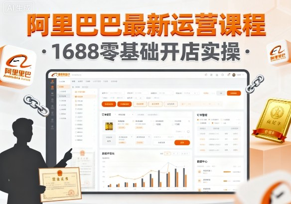 阿里巴巴最新运营课程，1688零基础开店实操-猫哥网资源库