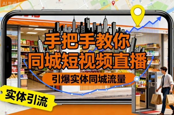 手把手教你同城短视频直播，引爆实体同城流量-猫哥网资源库