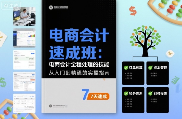 电商会计速成班，电商会计全程处理的技能-猫哥网资源库
