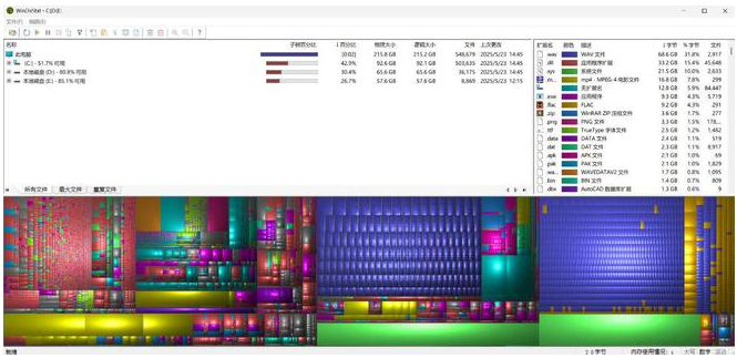 图片[2]-【10.14】磁盘爆满怎么办？WinDirStat磁盘文件分析工具绿色便携版，释放大量空间！-FreeDw资源库