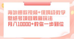 海外爆款视频+保姆级教学,壁纸号项目最新玩法,月入10000+教你一步到位【揭秘】-猫哥网资源库