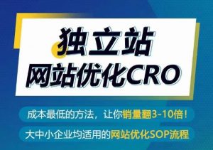 独立站网站优化CRO,成本最低的方法,让你销量翻3-10倍-猫哥网资源库