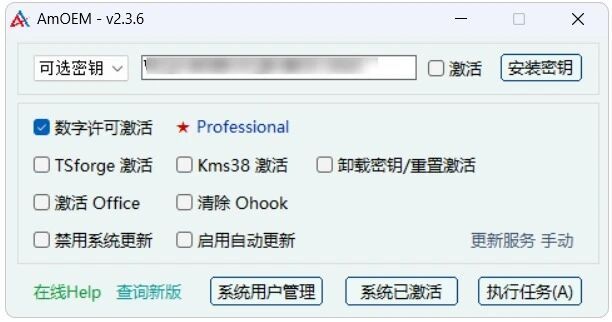 图片[2]-AmOEM免安装版，一键轻松激活windows全版本和office全版本！编号：0178-科技乐小天